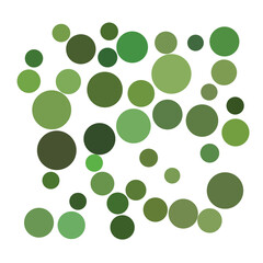 Green random point, bubble background.