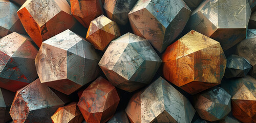 Neutral-toned 3D cubes pattern with a crisp geometric design.