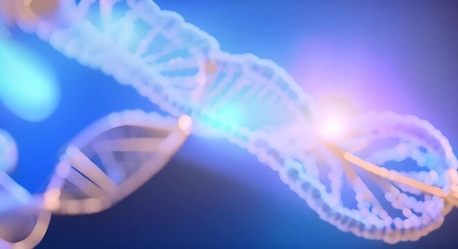 DNA cell on blue background Video