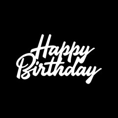 Happy Birthday lettering Vector font print eps svg png. Typography Fonts celebration graphics designs posters stickers. Download it Now in high resolution format and print it in any size