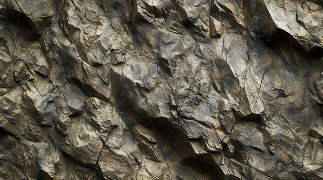 Dark gray rock surface with cracks and crevices. The rock has a rough texture and appears to be wet.