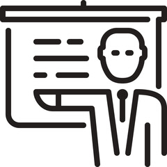 Business affairs outline icon pack