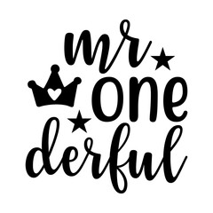 Mr One Derful SVG Cut File
