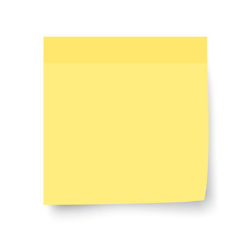 single yellow post it sticky note