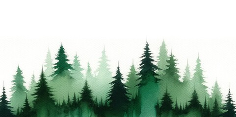 Obraz premium Serene Pine Forest Landscape