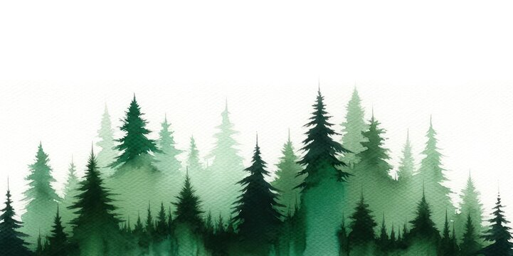 Serene Pine Forest Landscape