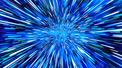 a blue and green abstract background with a starburst pattern in the middle of the center of the image.