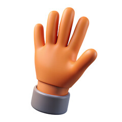 Obraz premium 3d cartoon businessman hand four gesture