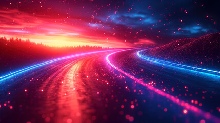 3D colorful high speed wave lines dimensional abstract background 