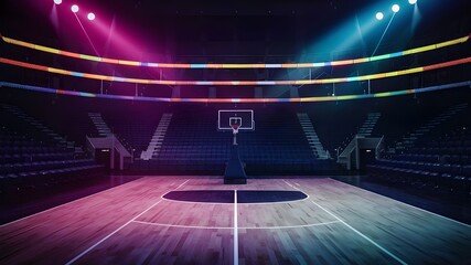  Empty basketball court, stadium, sports ground