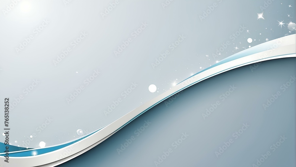 Poster white abstract background with wave, copy space