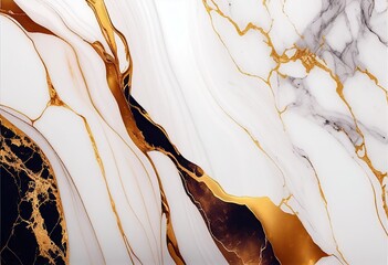 white and golden marble texture