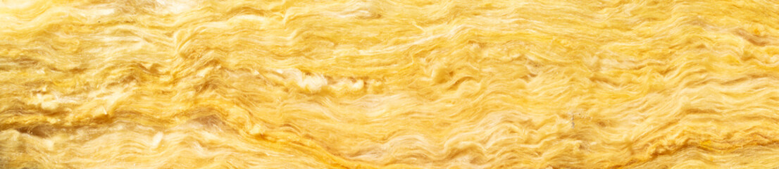 yellow mineral wool with a visible texture