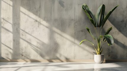 room background with potted plants