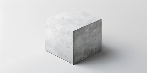 Minimalistic concrete cube for product presentation, featuring clean lines and understated elegance