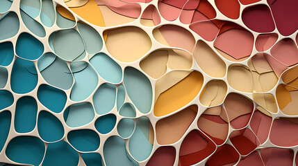 Abstract artistic geometric pattern combines simplicity and complexity - obrazy, fototapety, plakaty