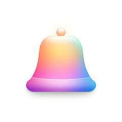 white background of app icon design, A Cute Christmas bell сreated with Generative Ai