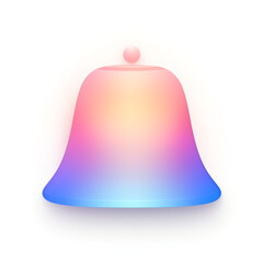 white background of app icon design, A Cute Christmas bell сreated with Generative Ai