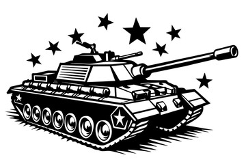 army tang vector illustration