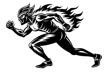 blaze runner vector illustration