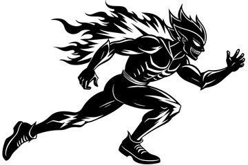 Obraz na płótnie Canvas blaze runner vector illustration