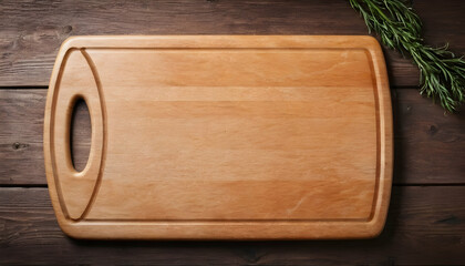 cutting board on a wooden table, background
