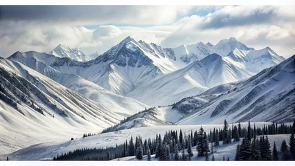 Foto op Plexiglas snow covered mountains © Dressers zone