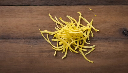 lemon zest on a woodwn background