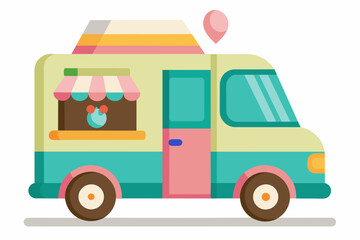 ice cream truck vector illustration