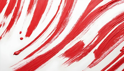 Obraz na płótnie Canvas Red paint brush texture on white background