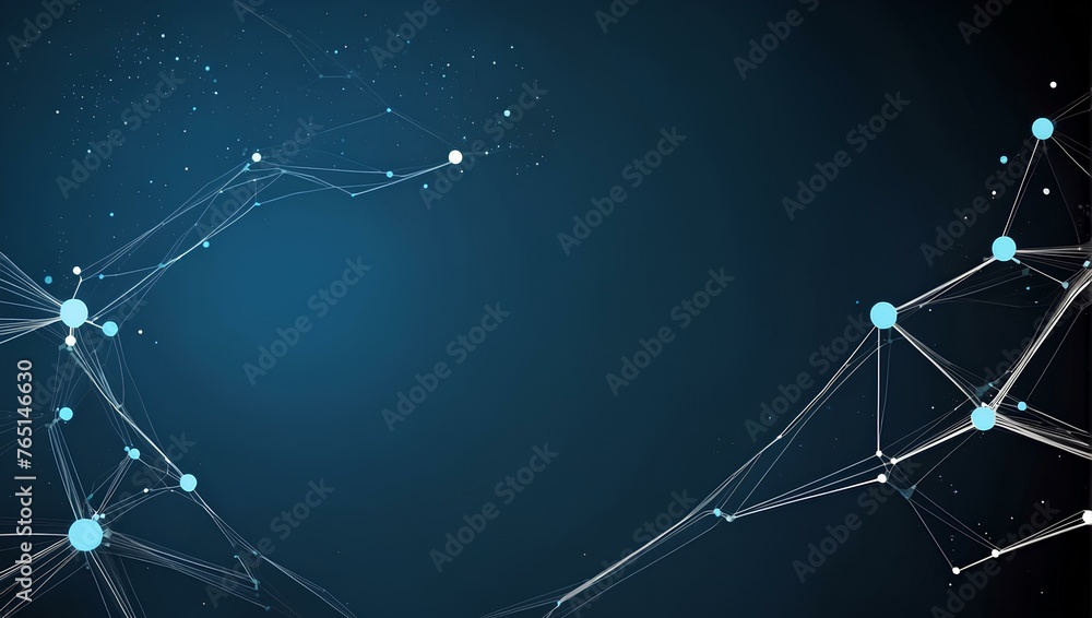 Poster network on black background with copy space, space for text and design, technology network connectio