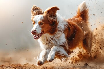 Agile Border Collie Racing: Fast-Paced Canine in Action