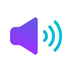Speaker volume icon vector graphic element symbol illustration on a Transparent Background