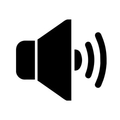 Speaker volume icon vector graphic element symbol illustration on a Transparent Background