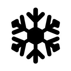 Snowflake vector icon illustration on a Transparent Background