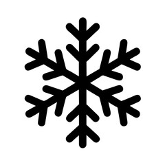 Snowflake vector icon illustration on a Transparent Background