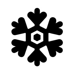 Snowflake vector icon illustration on a Transparent Background