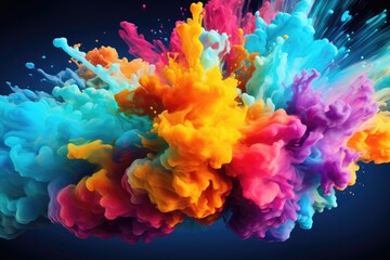 Vibrant ink splatter in the air, perfect for creative projects