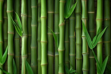 Natural Bamboo background. Forest zen jungle. Generate Ai