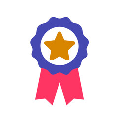 Star award ribbon icon vector symbol illustration on a Transparent Background