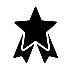 Star award ribbon icon vector symbol illustration on a Transparent Background
