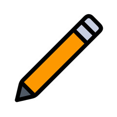Pencil icon on a Transparent Background