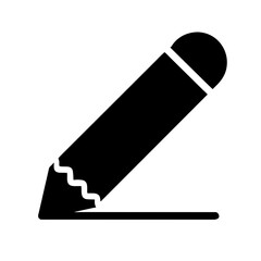 Pencil icon on a Transparent Background