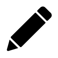 Pencil icon on a Transparent Background