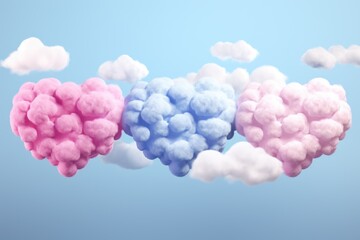 A unique cloud formation in the shape of a heart, perfect for love-themed designs