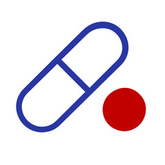 Capsule Pill icon on a Transparent Background