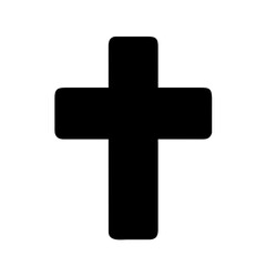 Obraz premium Religion cross icon on a Transparent Background