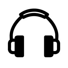 headphones icon on a transparent background