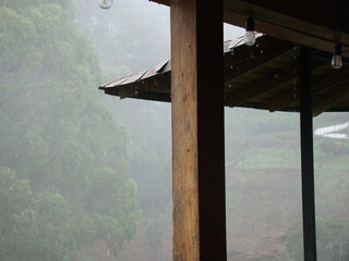 Mañana de lluvia, bajo techo
