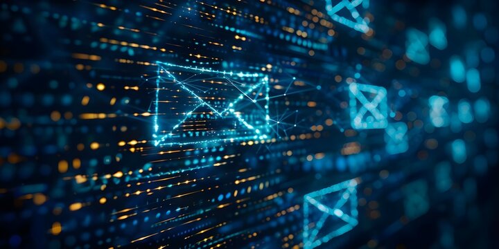 Securing Sensitive Information: Email Encryption with Digital Patterns and Symbols. Concept Email Security, Encryption Techniques, Digital Patterns, Symbol Encryption